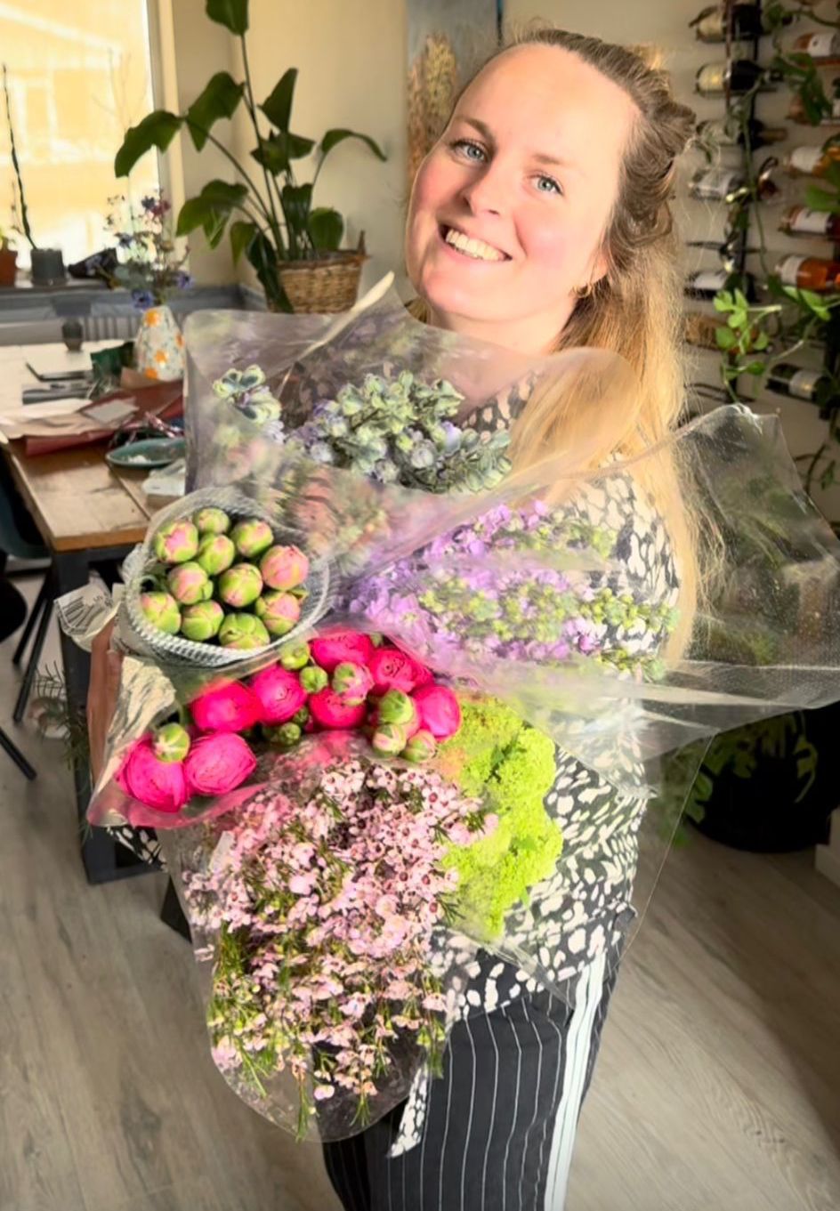 Sharon van der Wouden-Smit, eigenaar en bloemiste van Bloom & Beyond in Reeuwijk